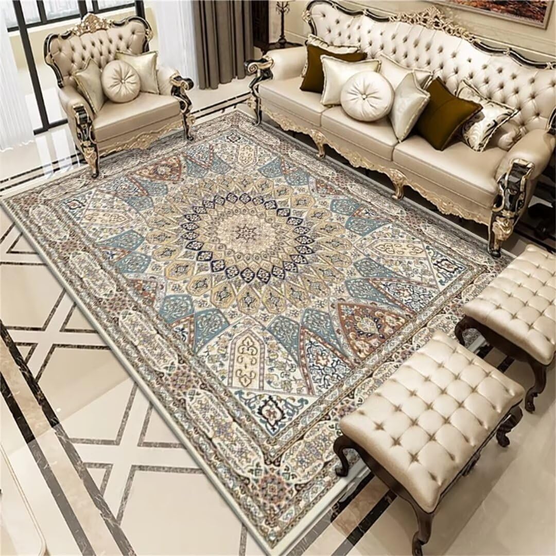 Tapis enfant fille bleu 120x200cm pour éliminer les taches de la chambre