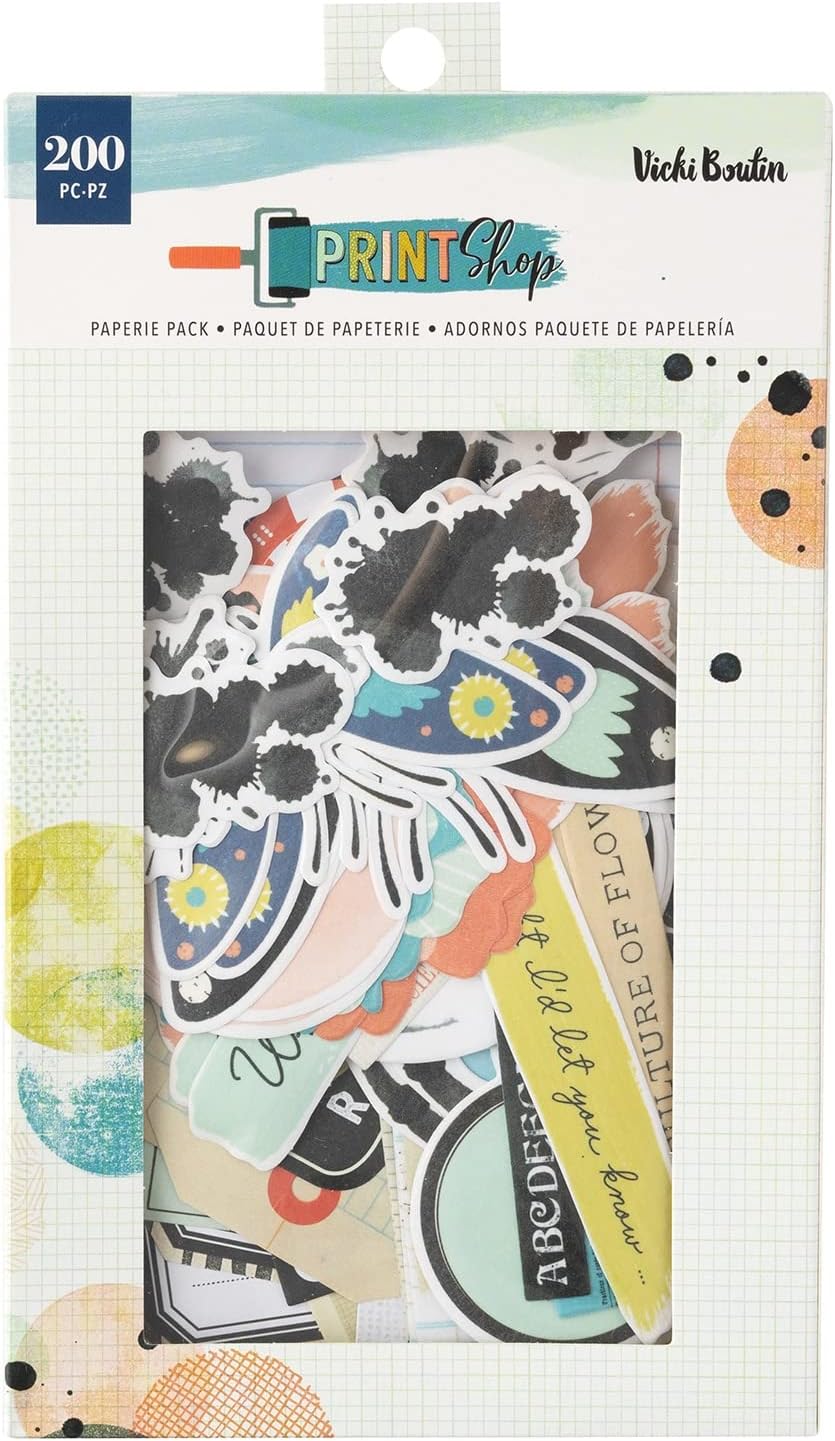 Vicki Boutin Print Shop Paperie Pack 200/Pkg-Paper, Paper Pieces & Washi Stickers