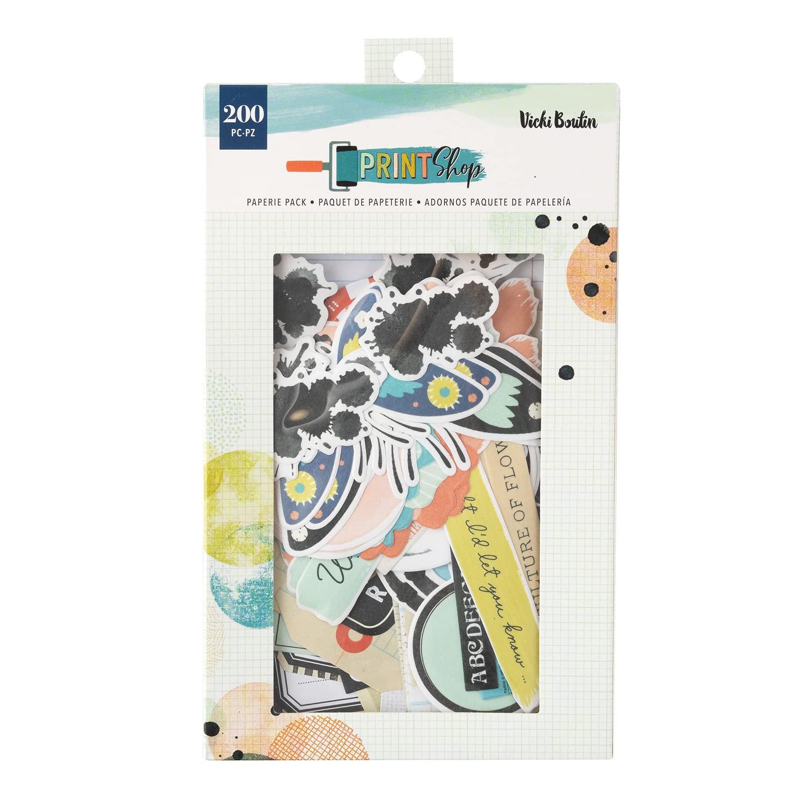 Vicki Boutin Print Shop Paperie Pack 200/Pkg-Paper, Paper Pieces & Washi Stickers