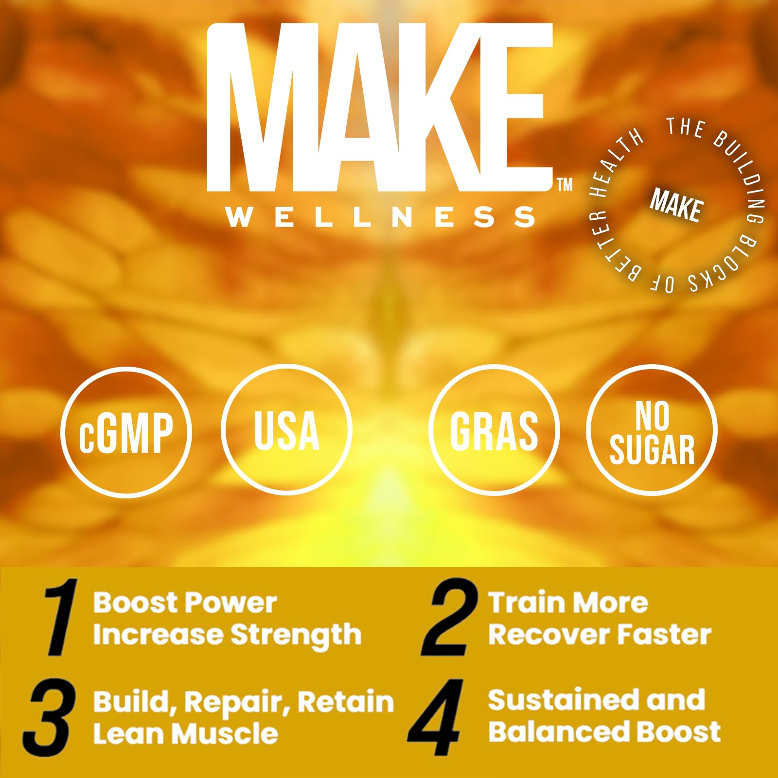 Amazon.com: Make Wellness FIT Peptides | 30 Sachets | Supports Muscle  Recovery & Tone | Helps Reduce Post-Exercise Discomfort | Vitamin D3 &  Magnesium Glycinate