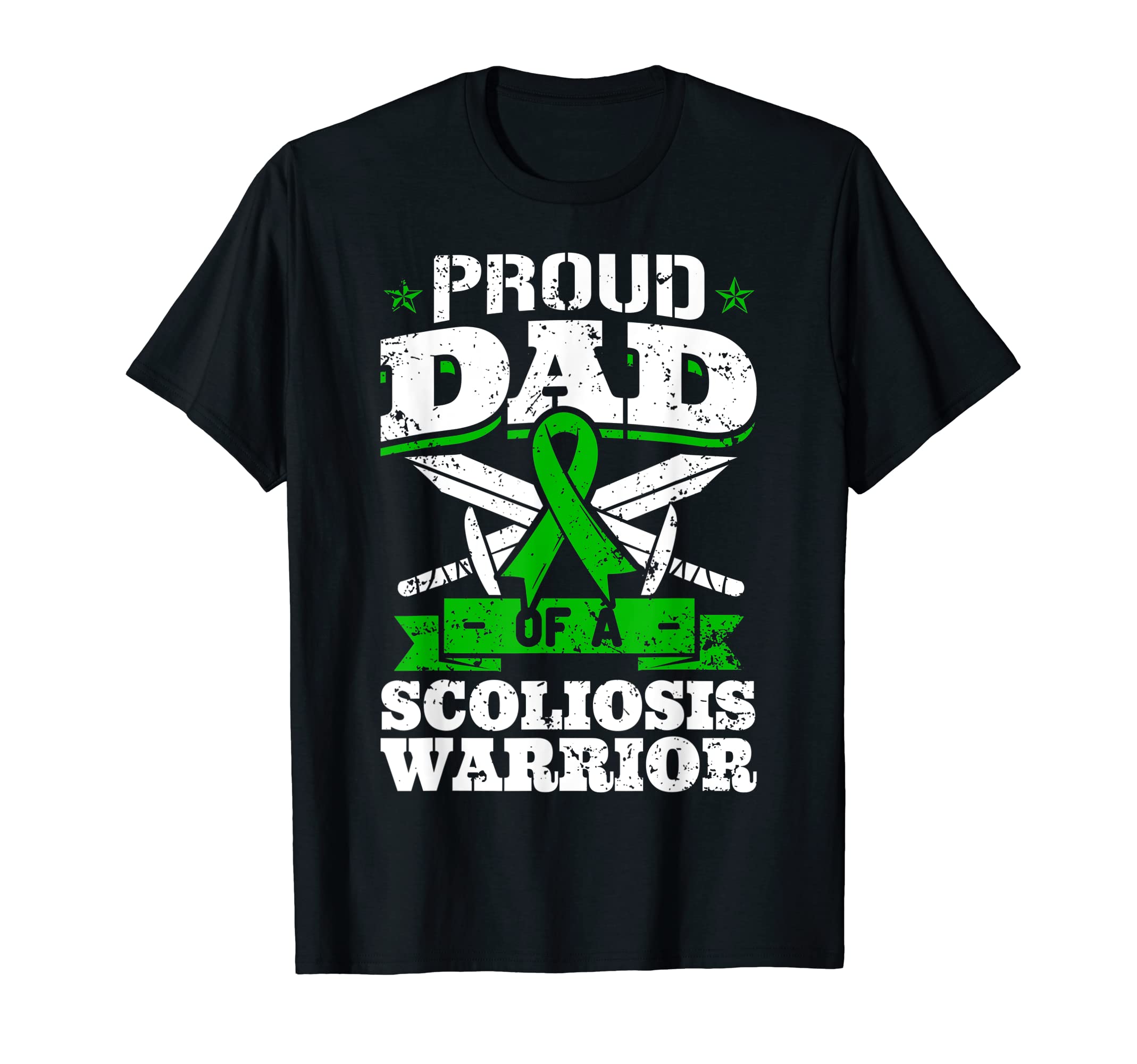 Scoliosis Warrior Awareness DadProud Dad Of A Scoliosis Warrior Awareness Ribbon Advocate T-Shirt