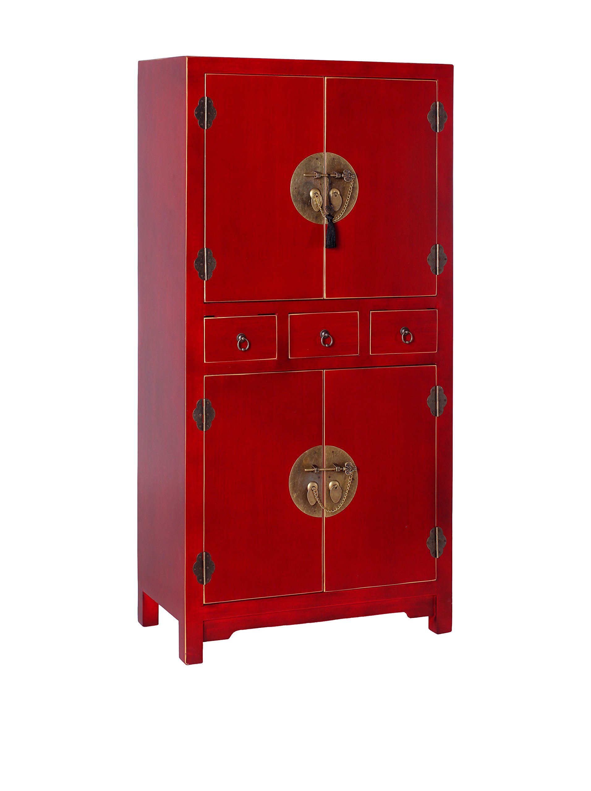 Sideboard Oriente 63 x 33 x 131 cm Red Wood