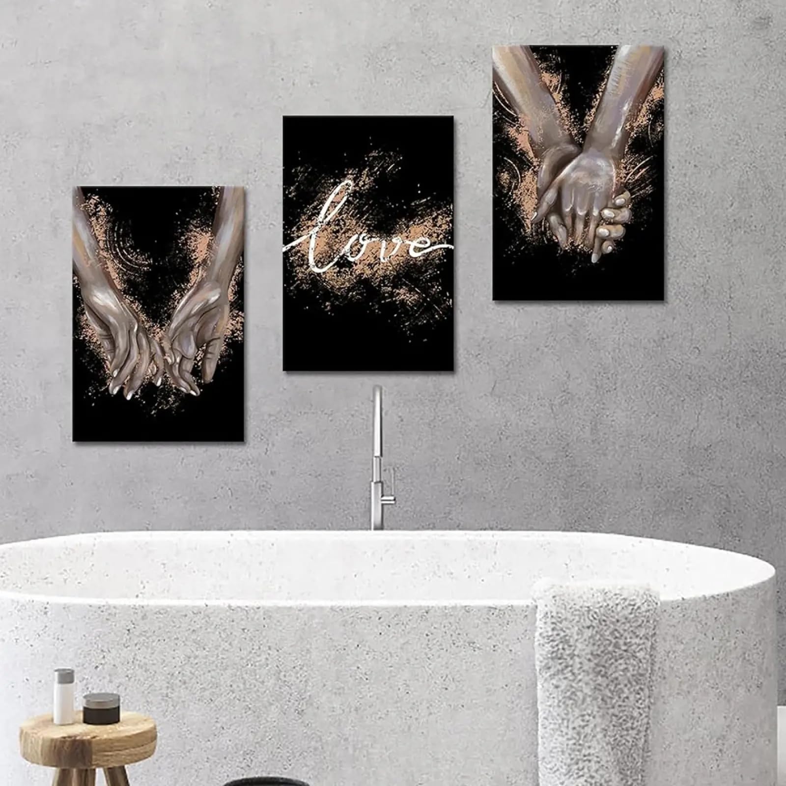 Affiche murale couple main dans la main cadeau idéal mariage et crémaillère - 7