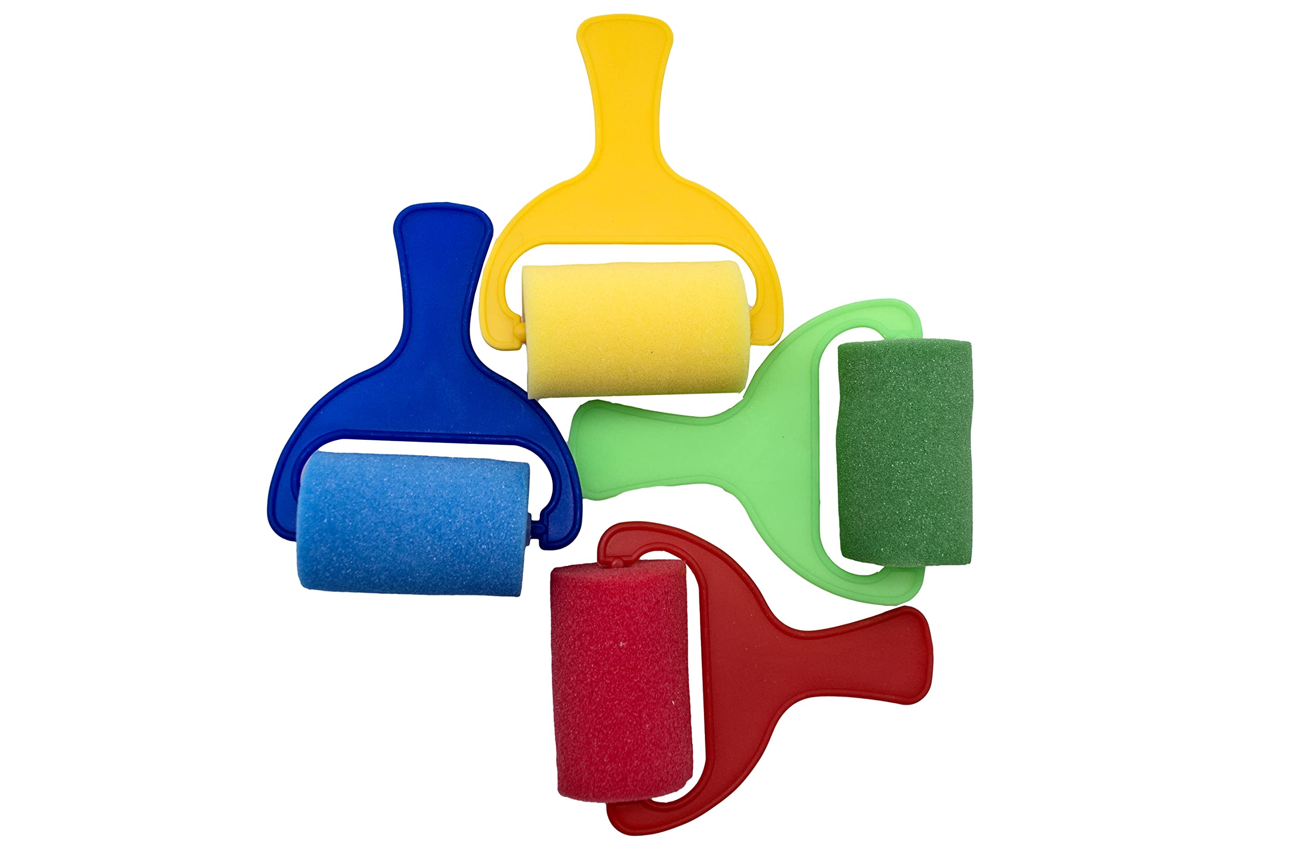 Sponge Painting Rollers | Pack of 4 | Assorted colours | 7cm Roller