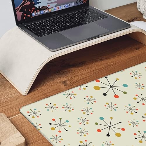 Miniatura 7 de Mid Century Fifties Modern Atomic Retro Green Large Mouse Pad, Gaming Mat, Desk Matt for Desktop, Desk Pad Mat, Anti-Slip XXL Big Mousepad with