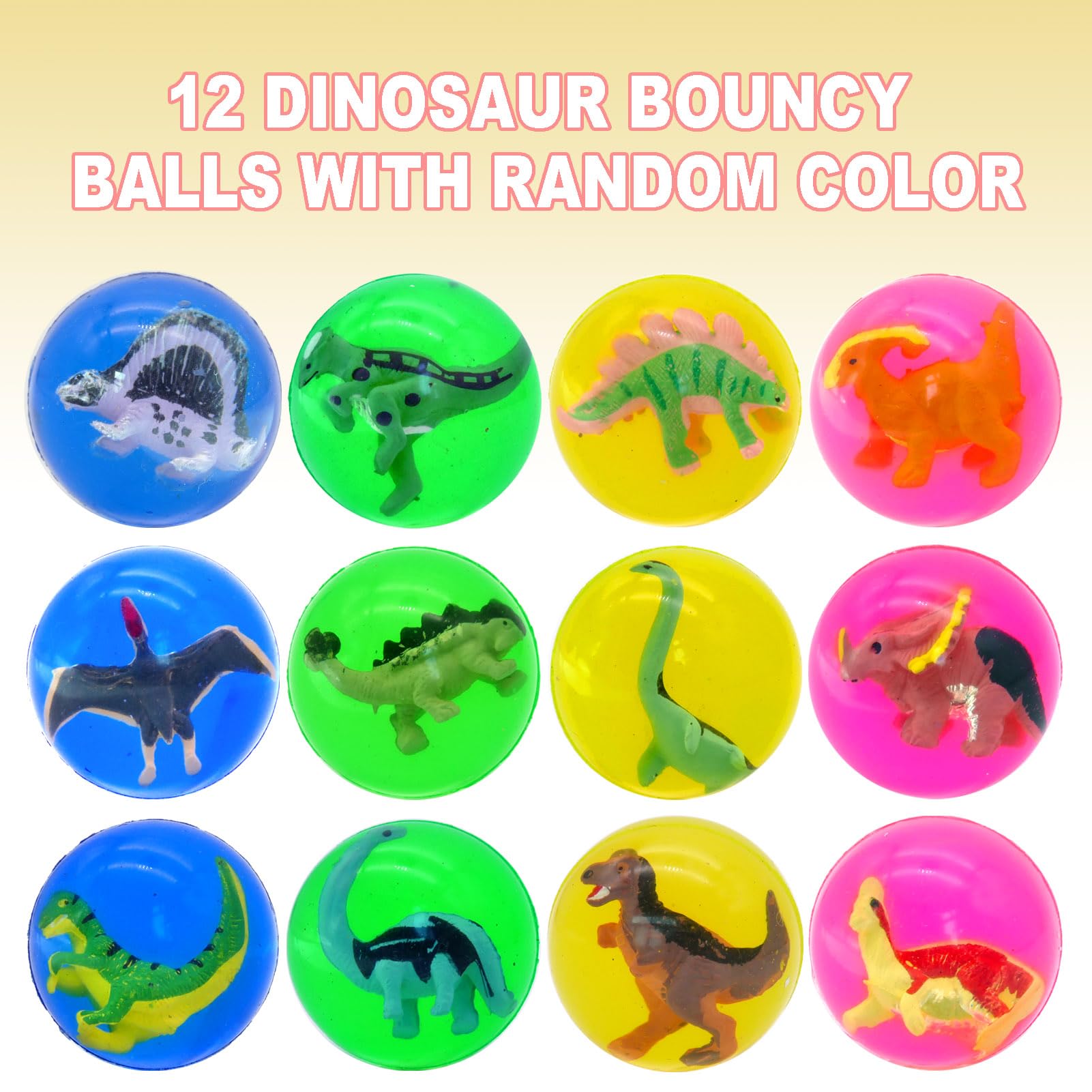 12 Balles Rebondissantes Pingouins - 42mm - Caoutchouc Souple - Pour Enfants, Fêtes, Goodies - Multicolores