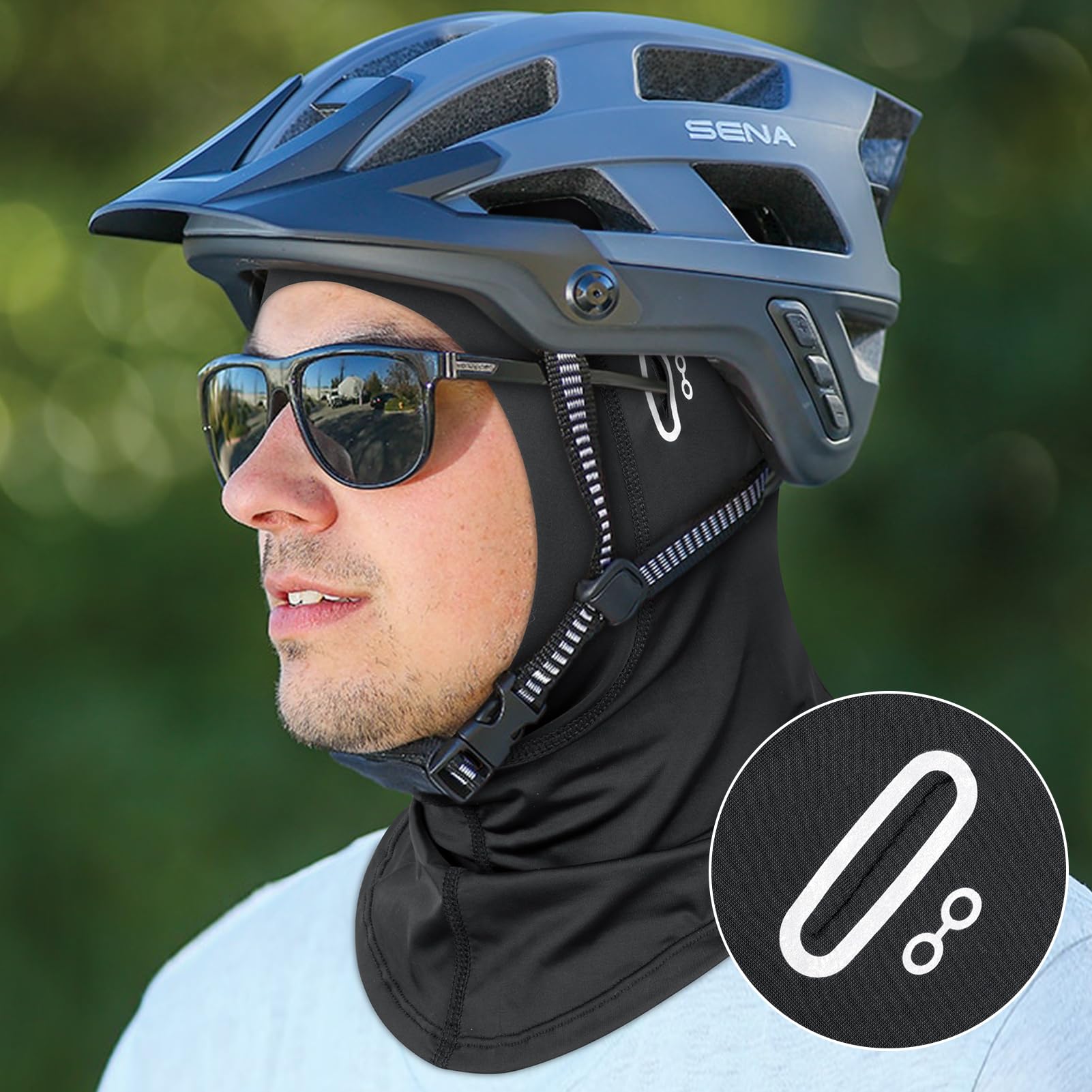 MELLIEX Verano Pasamontañas para Hombre y Mujer, Balaclava Seda de Hielo Verano para Ciclismo, Moto