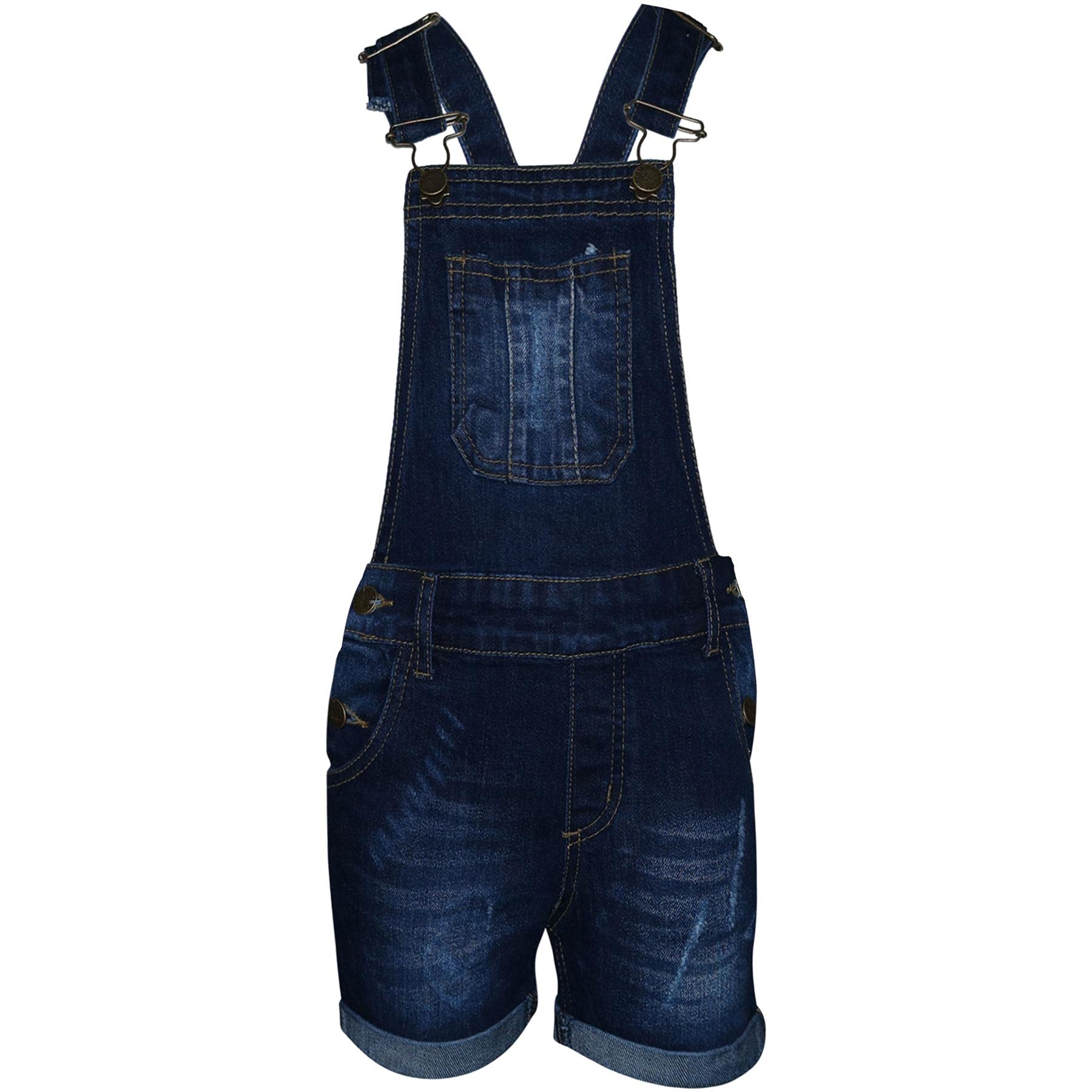A2Z 4 Kids Desconocido A2Z 4 Kids® - Mono de Mezclilla para niñas y niñas, Color Azul Oscuro, elástico, para niños de 5 a 7 años, 9 a 10 a 12 años