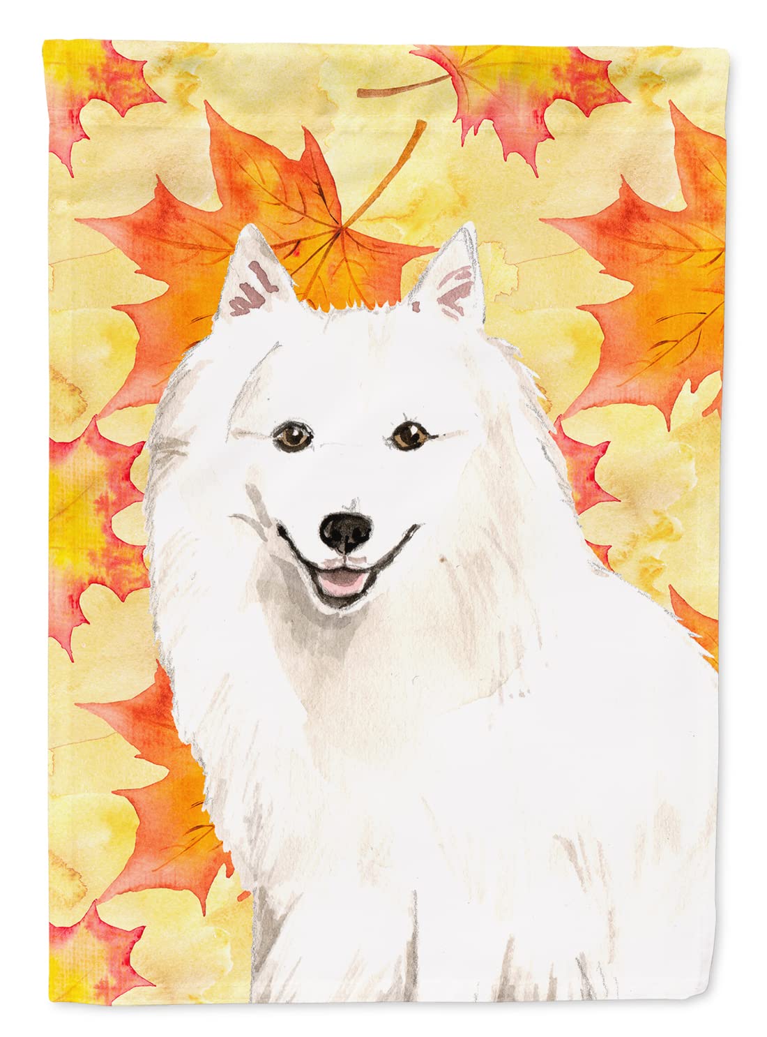 Drapeau grand format Spitz Japonais, idée cadeau pour amoureux des chiens