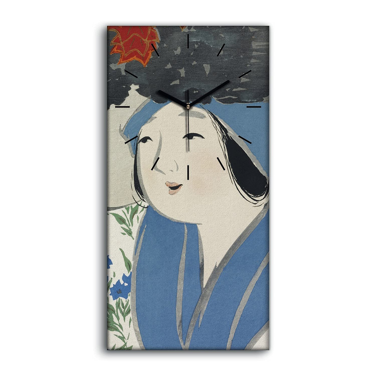Horloge sur Toile Ne Pas tic tac en Silence Image Moderne 30x60cm Mains Noires
