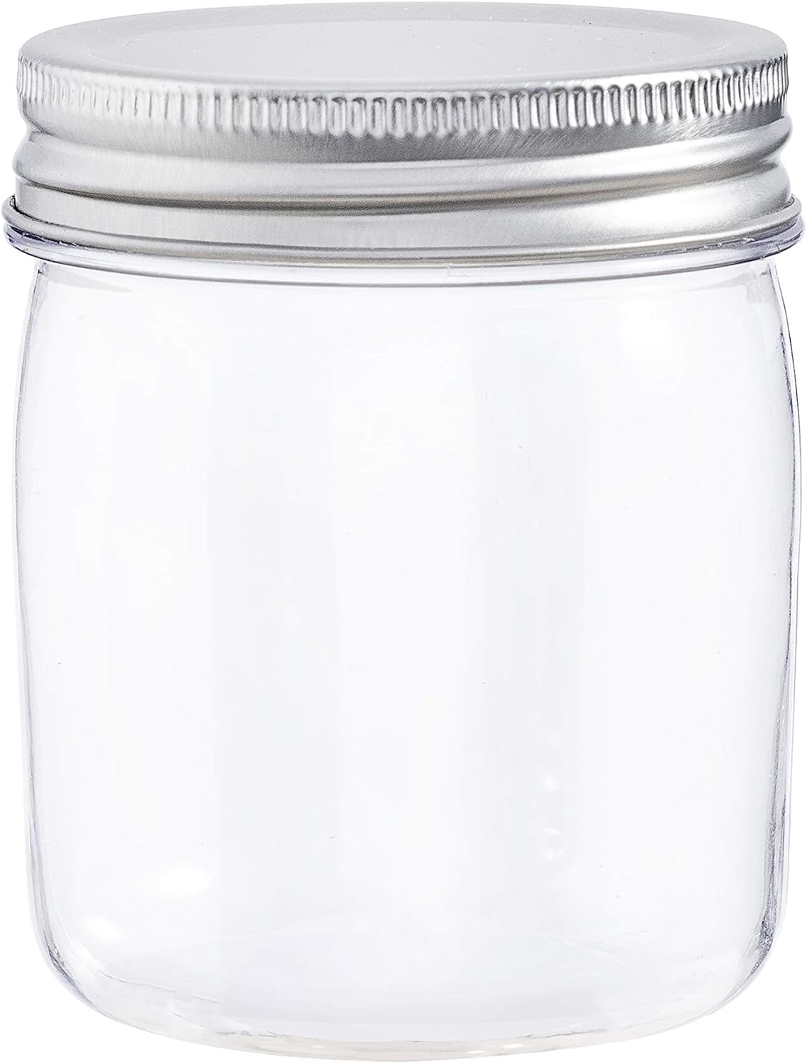 Darice Plastic Lids, 8 Ounces, 6 Pack Storage Jars, Clear 6 Count