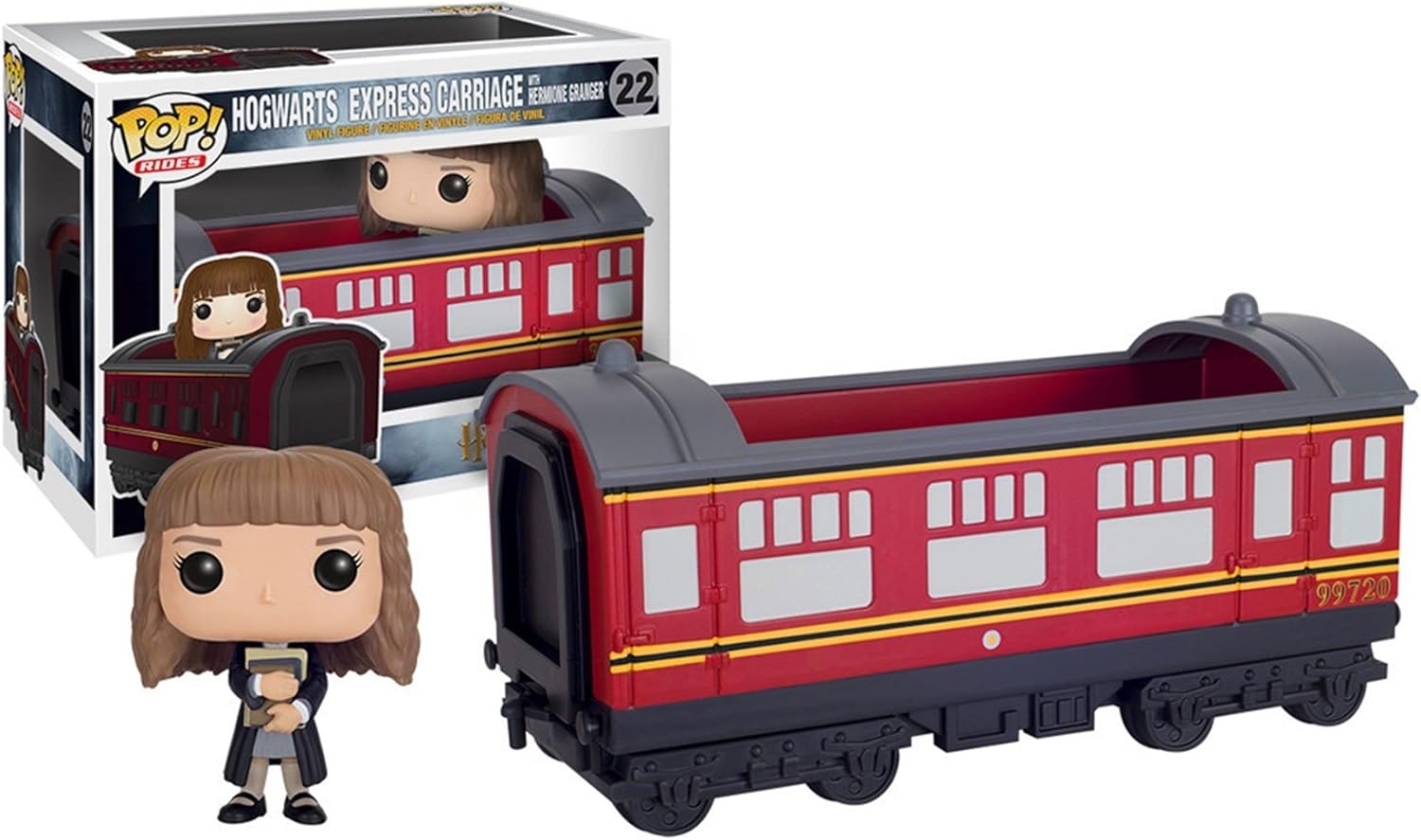 Funko POP Rides: Harry Potter - Hogwarts Express Train car with Hermione Granger Action Figure