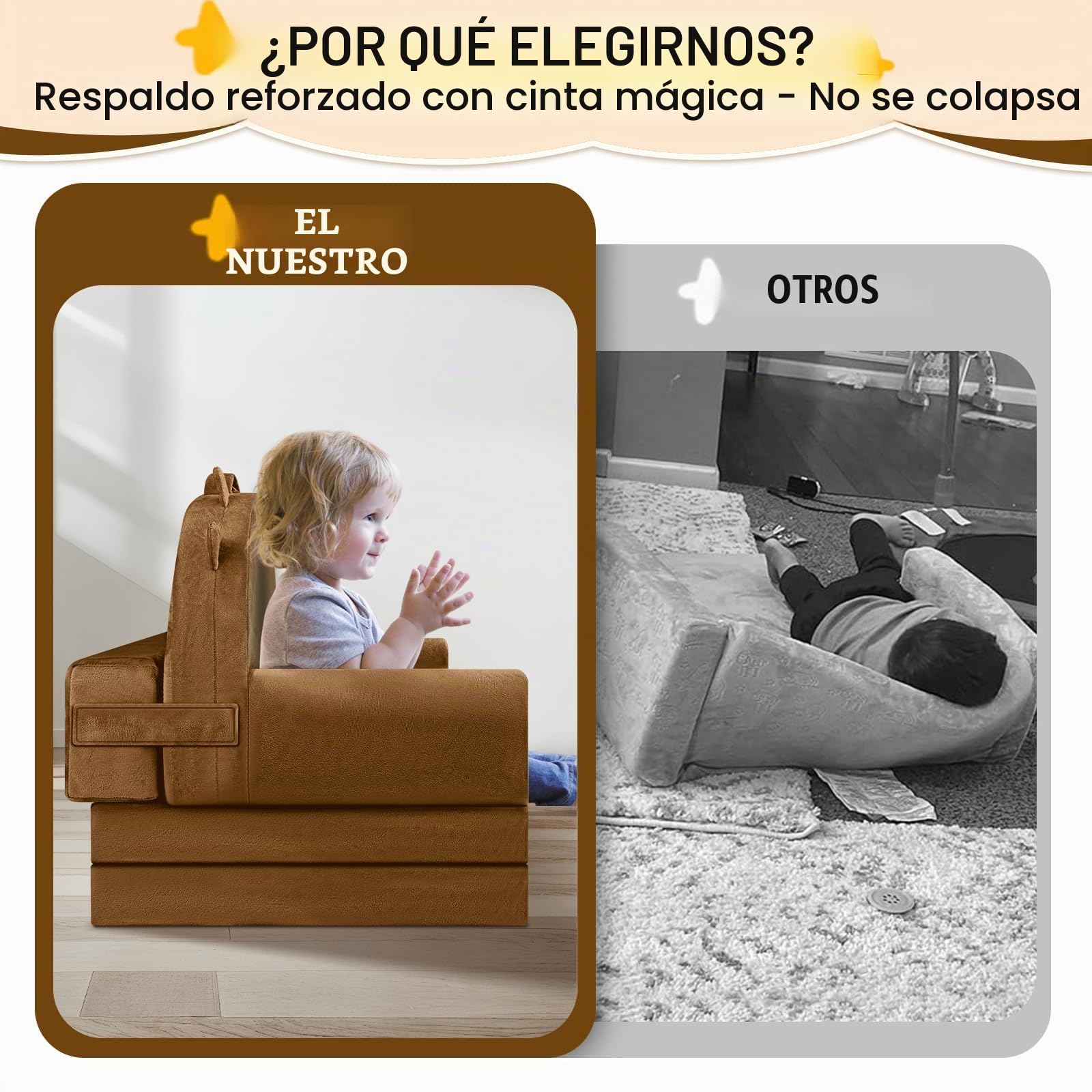 Sofá Infantil, 2 en 1 Silla Plegable para niños, 150cm Suave sofá de Terciopelo de Cristal para los niños pequeños para el Dormitorio, Sala de Estar