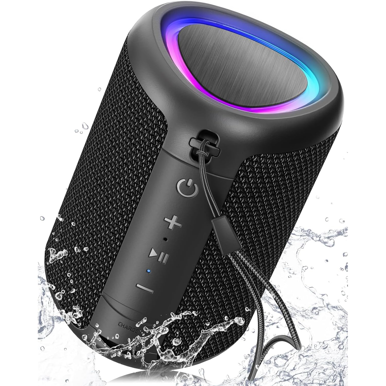 Portable Bluetooth Speaker with Lights — Powerful Crystal Clear Sound