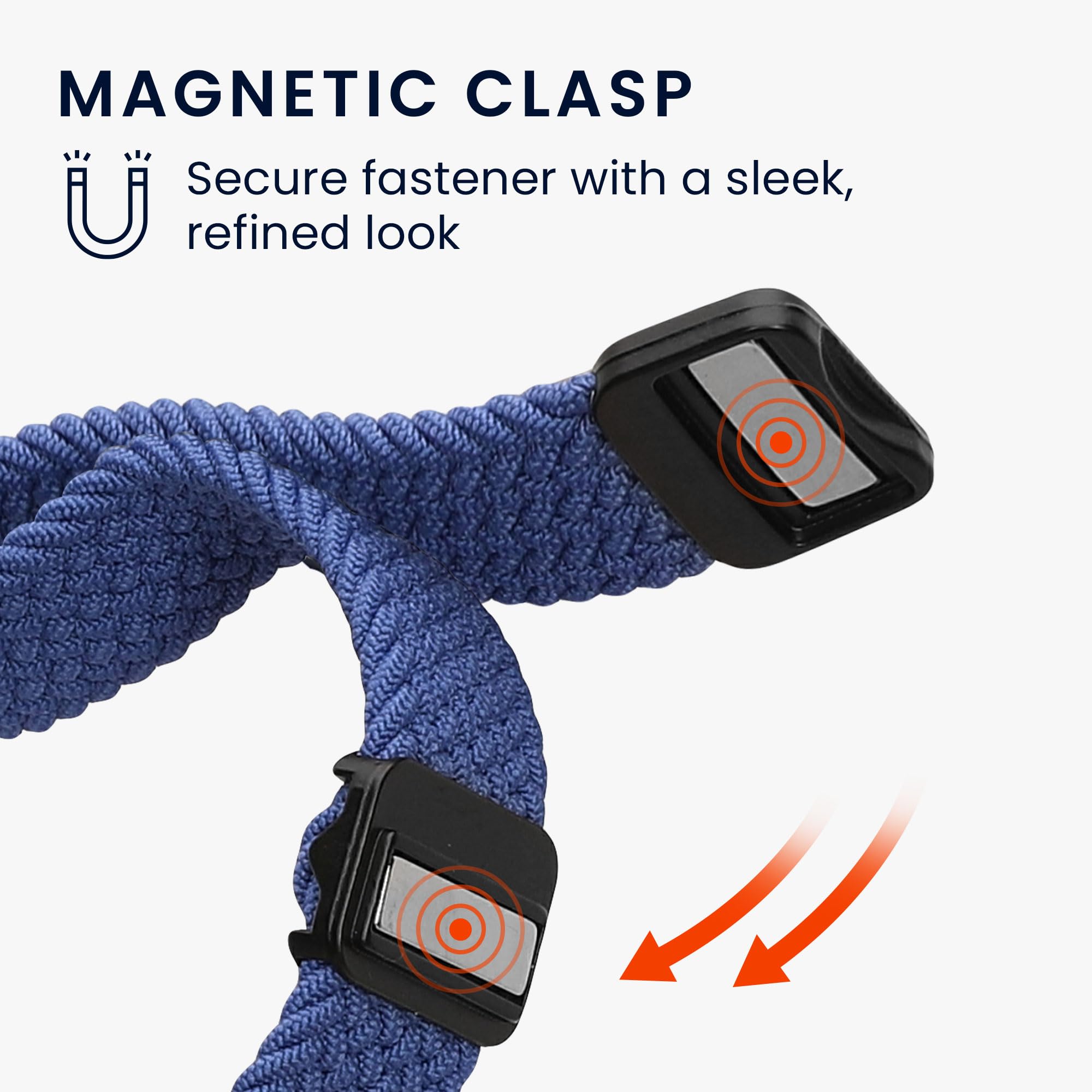 kwmobile Smartwatch Strap Compatible with Huawei Band 10/9 / 8 Straps - 2x Nylon Replacement Band - Black/Blue - Image 4