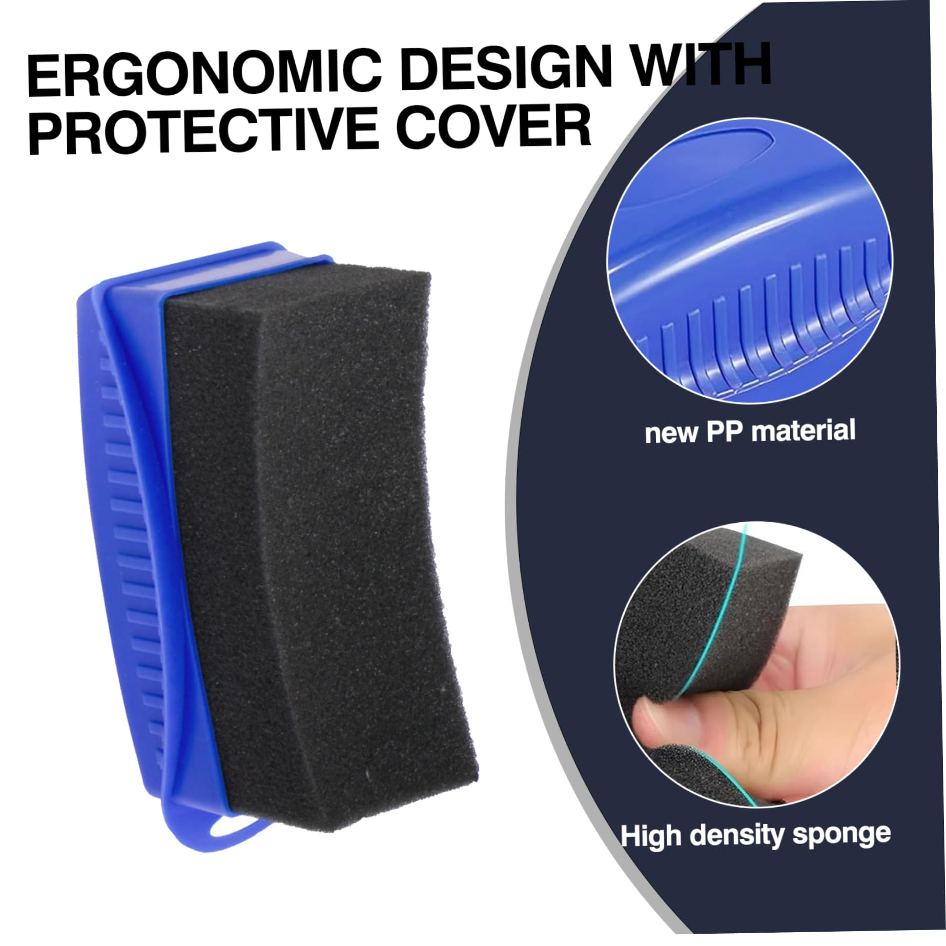 2Pcs Tire Shine Applicator, Wax Polishing Sponge Tire Applicator with Cover, Car Wash Kit for Wheels, Seats, Car Grille, Vents, Windshield Wipers Shine Brush Brush