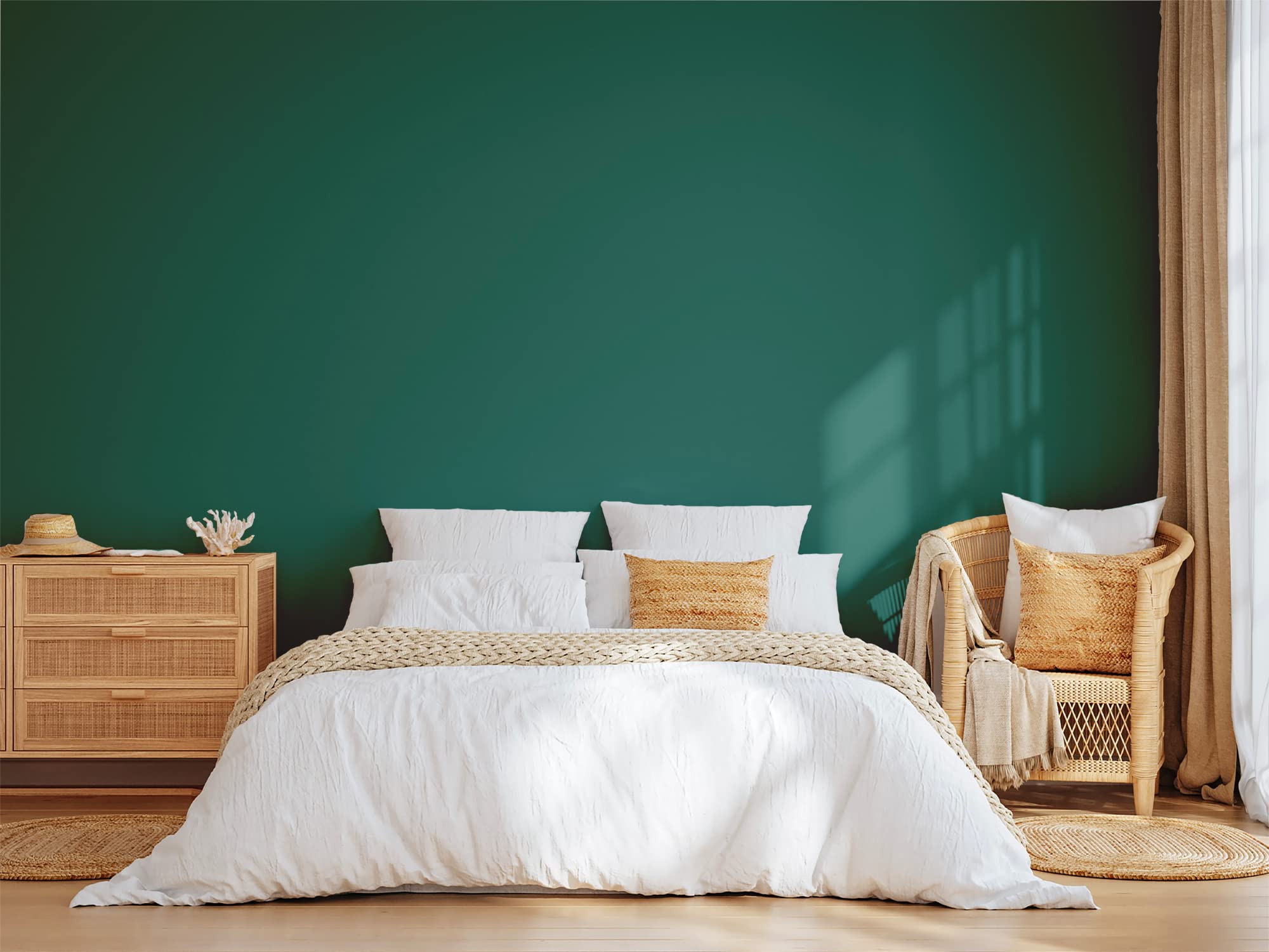 BOX DECO COULEURS Pintura natural ecológica interior exterior con aspecto mate Natura – 1 l/13 m² [Clase energética A+], verde tropical