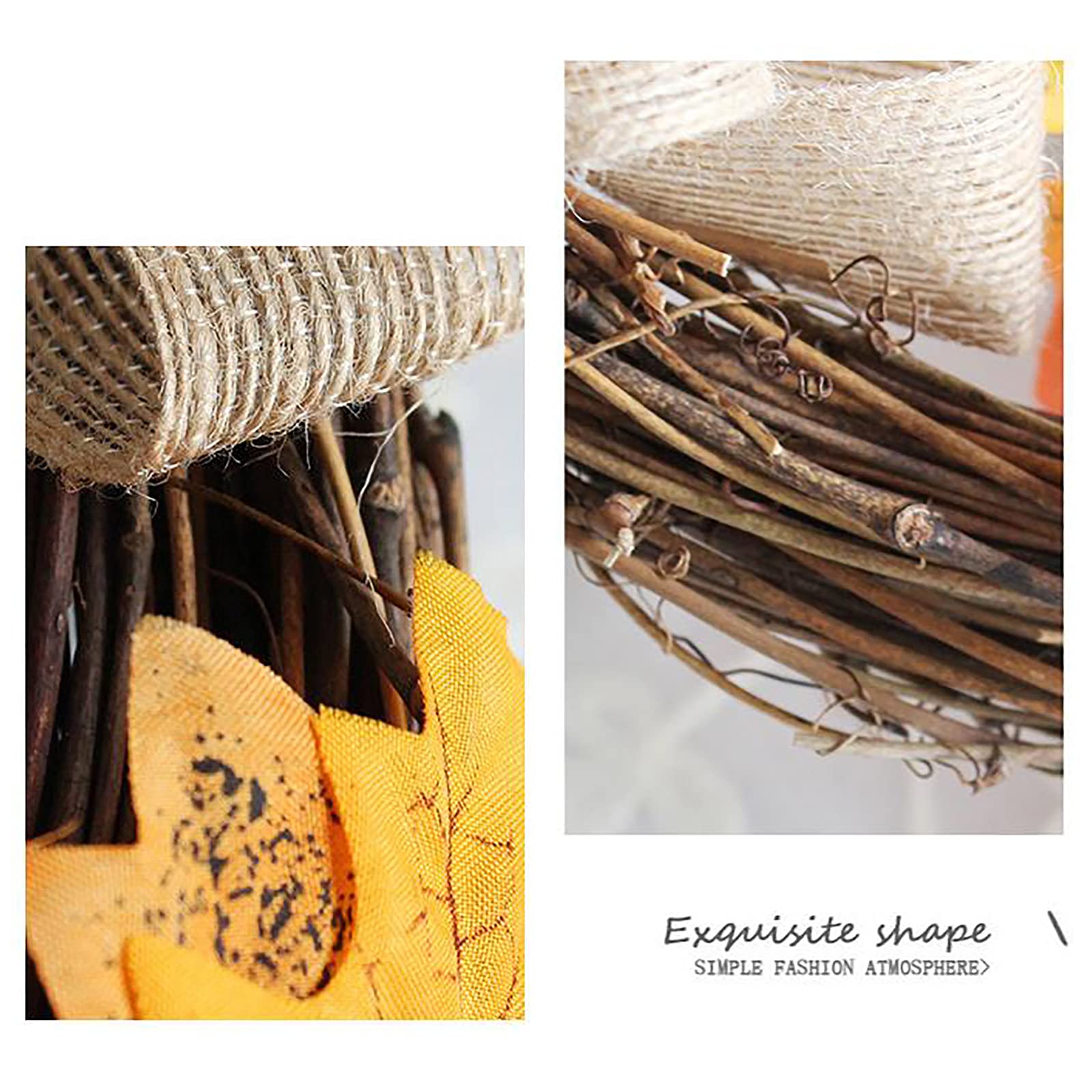 Couronne De Feuilles D'érable Réaliste Pour Décoration De