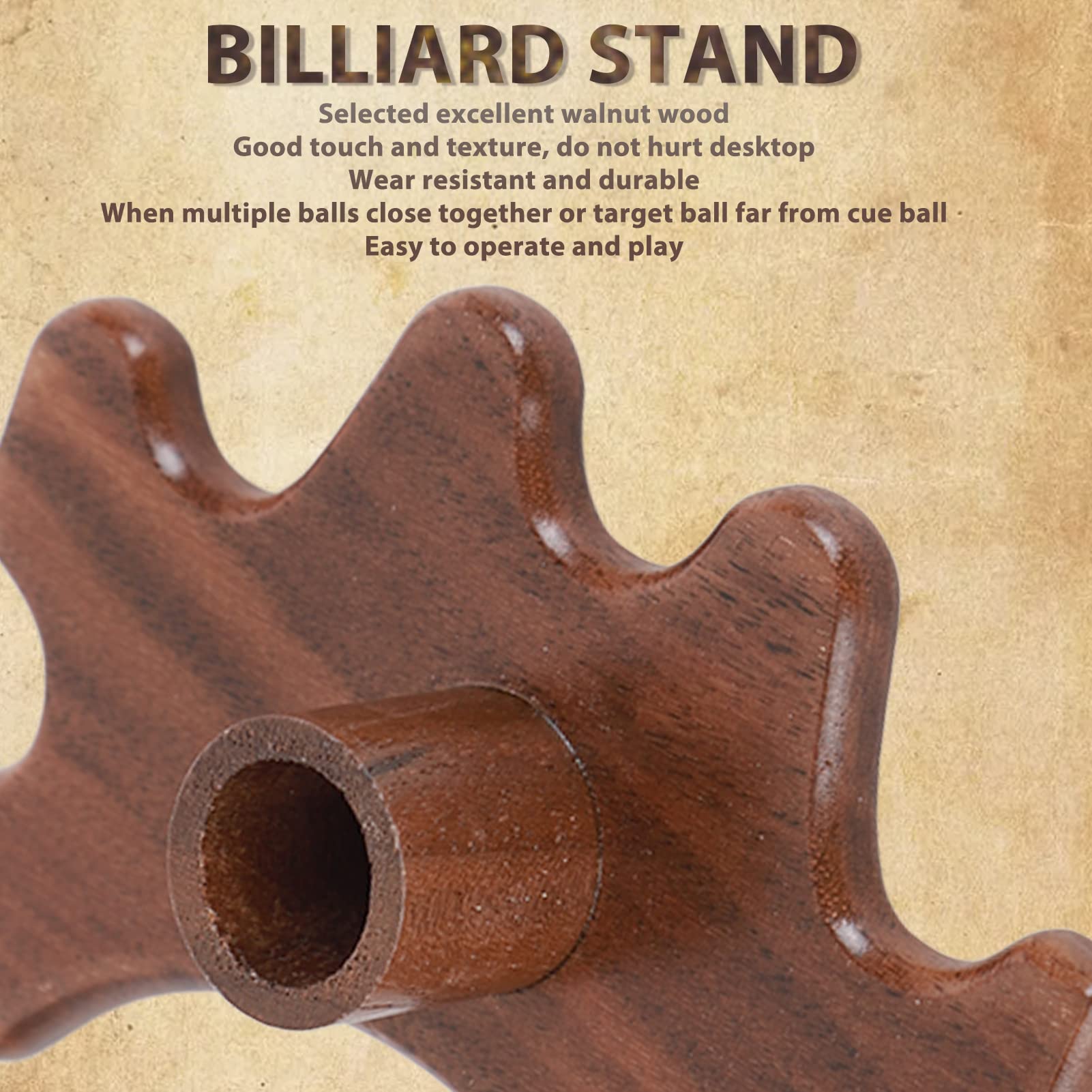 Billar Cue Bridge Head de Madera para Juegos de Mesa Competición