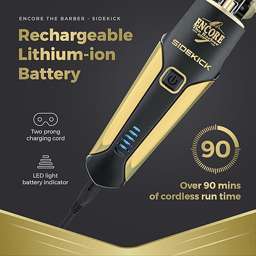 Miniatura 3 de Sidekick - Cortadora de pelo eléctrica inalámbrica profesional para hombres, corte limpio, ligero, 1.5 horas de tiempo de funcionamiento, suave con