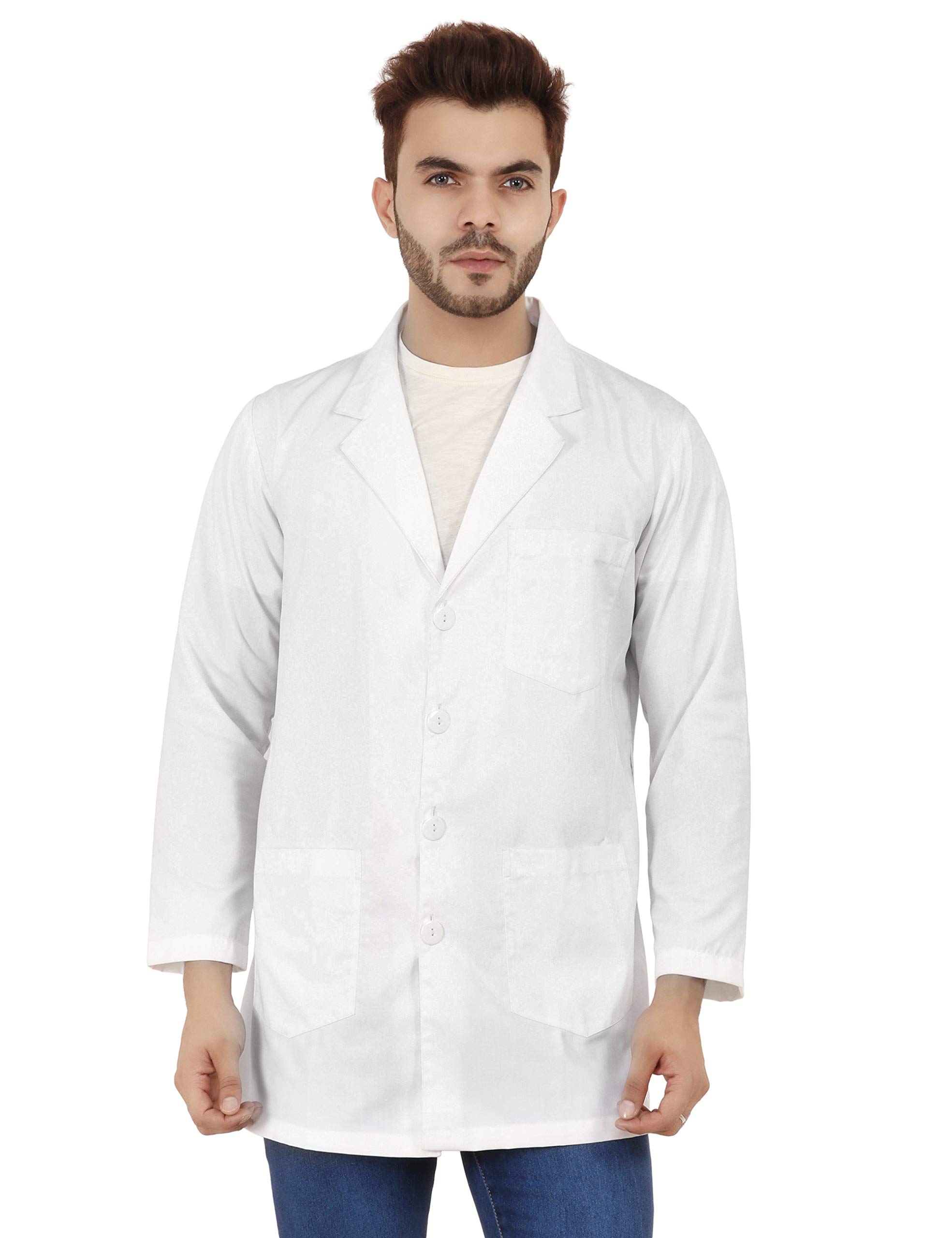 Amazon Brand - Sansiya Doctor coat for men | full sleeve lab coats for students | doctors aprons for students, doctors and researchers | Antimicrobial Fabric (B07TY4Y8GT) Amazon Price History, Amazon Price Tracker