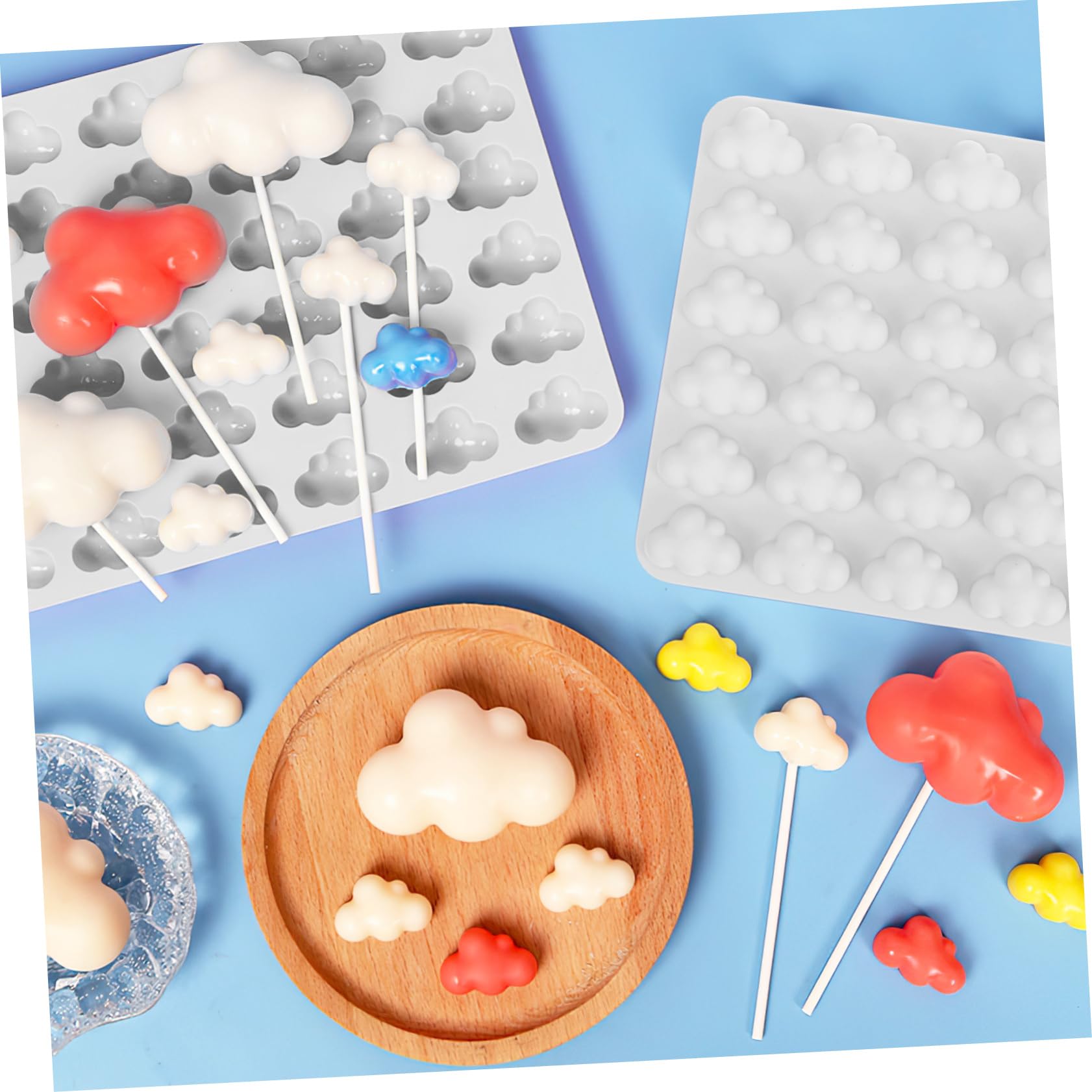 TOPBATHY 5 Pz Stampo in silicone nuvola frutta stampini gommosi in silicone accessori cucina accessori per cucina bistecchiera antiaderente gelatina stampo per caramelle per uso domestico
