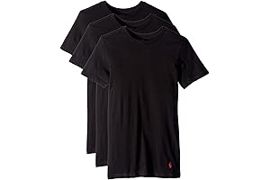 Ralph Lauren Men's 3-Pack Slim Fit Wicking Crew Undershirts