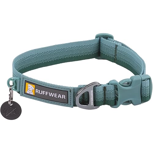 Ruffwear, Front Range Dog Collar, Durable and Comfortable Collar for Everyday Use, River Rock Green, 14"-20"