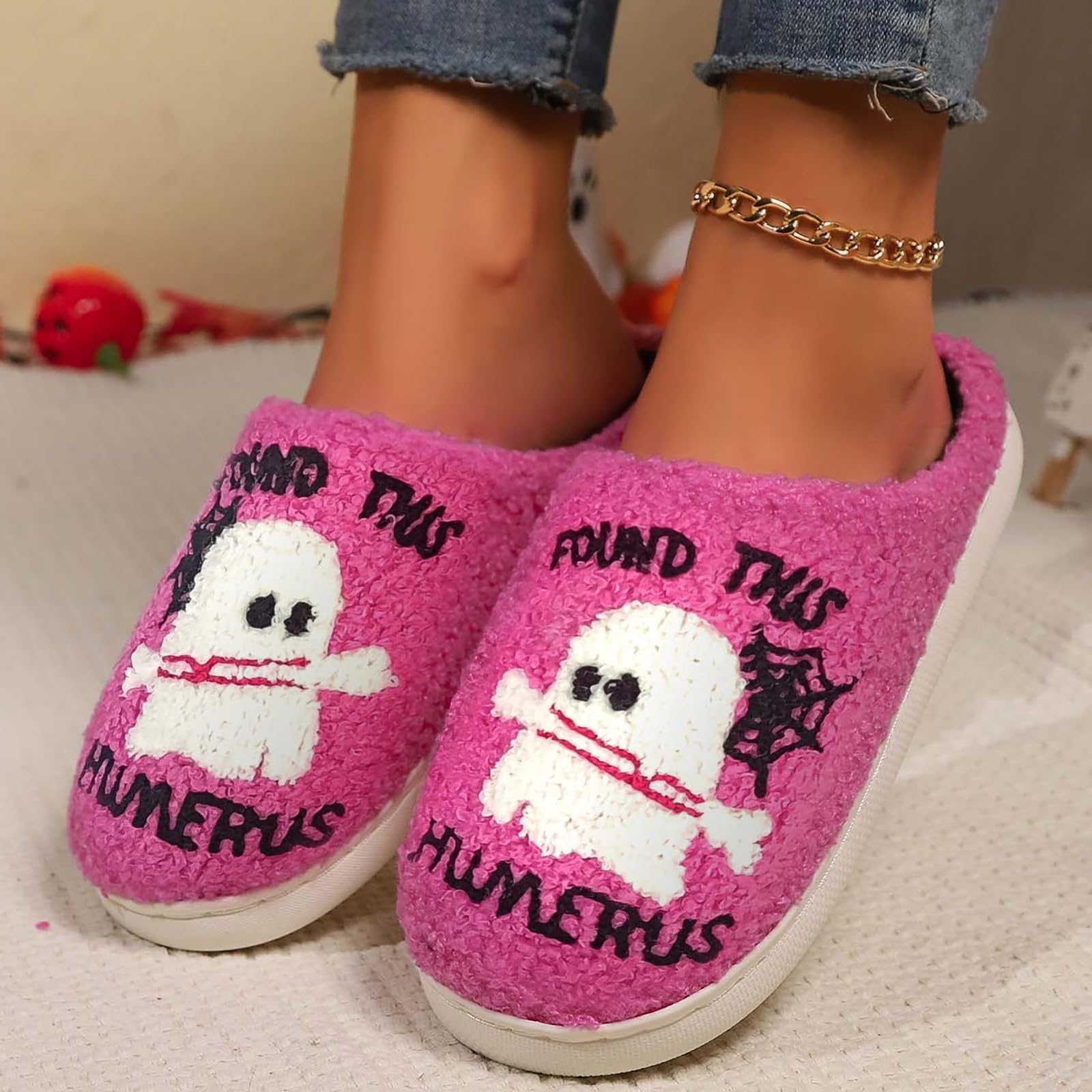 Generisch Pantuflas mullidas para mujer, cálidas, cómodas, ligeras, suaves, mullidas, pantuflas para casa, ajuste ancho, lavables, para hombre y mujer