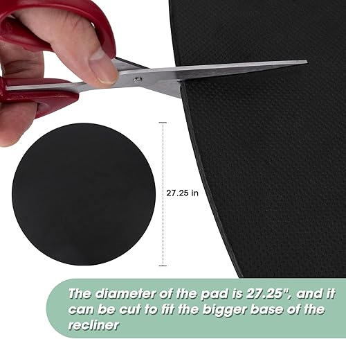 Miniatura 4 de Almohadilla redonda de goma antideslizante para muebles, alfombrilla redonda de goma para suelo reclinable, protege los suelos de madera dura y