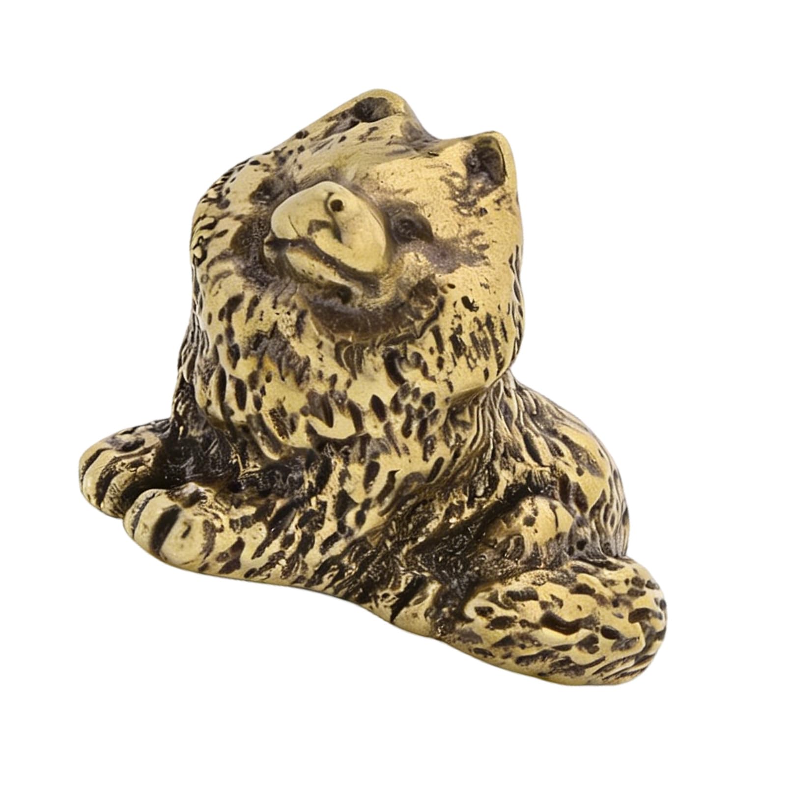 Shurhome Dog Statue Figurines Decors Sculpture Brass Animal Decorative Objects Table Centerpieces for Offices Home Decors Figurines Sculptures