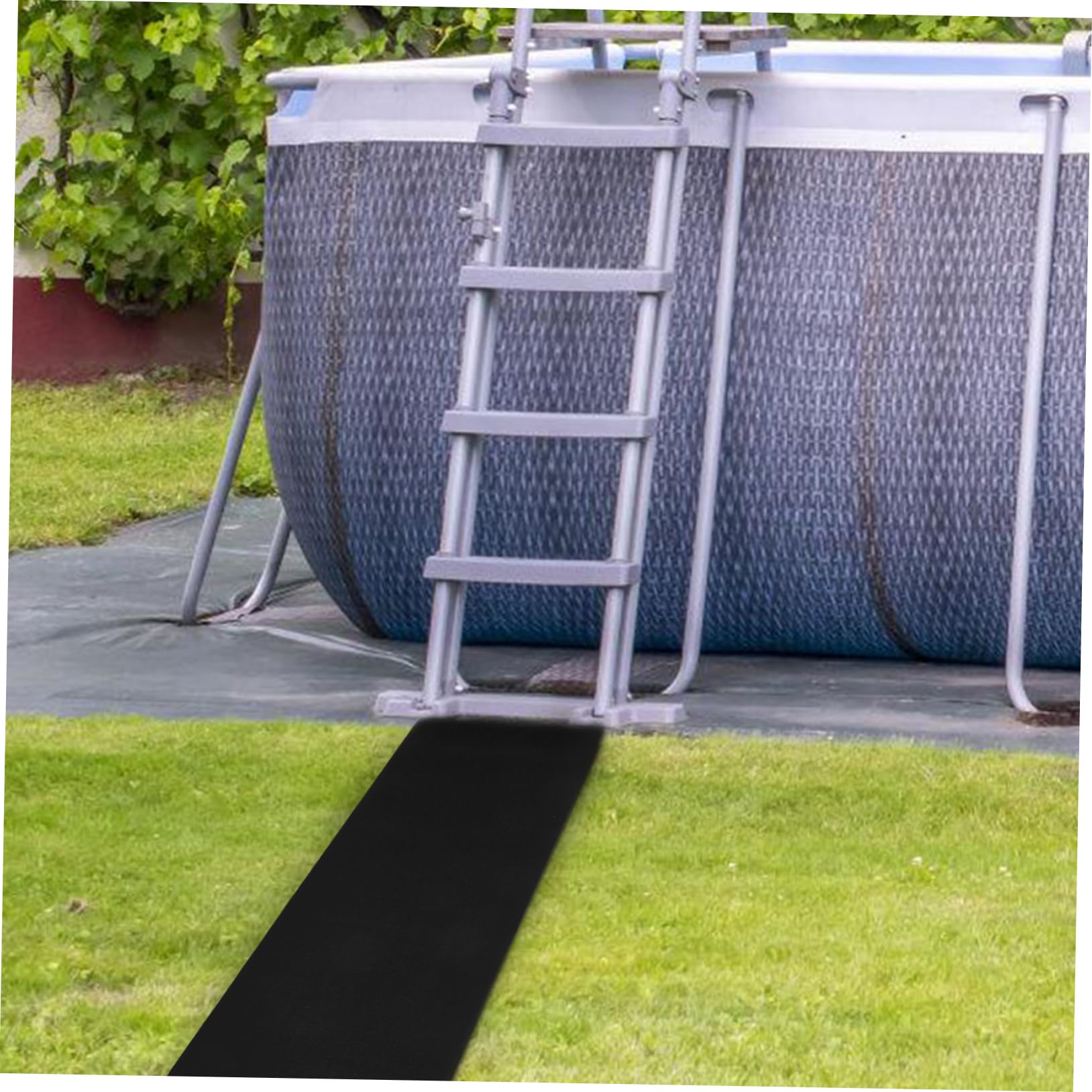 Tapis de Passage Auto-adhésif pour Piscine Hors-Sol Noir | Fibre de Polypropylène, Compatible Divers Revêtements, pour Zone Piscine et Sol de Spa