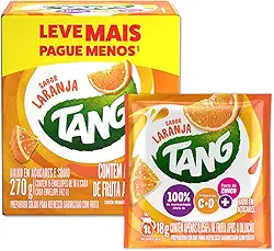 Refresco Em Pó Tang Laranja Caixa Com 15 Unidades De 18g