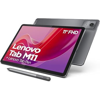 Lenovo Tab M11 Tablet 後 11 "WUXGA Touch Display を MediaTek G88 空 4GB RAM 原 128GB eMMC 5.1 空 Android 14 行 gray シ Pen
