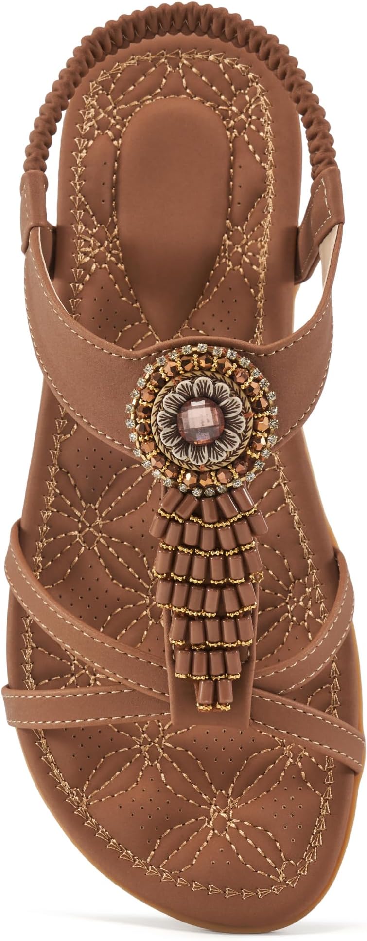 Women's Flat Sandals Dressy Summer Comfortable Bohemian Walking Beach Travel Shoes