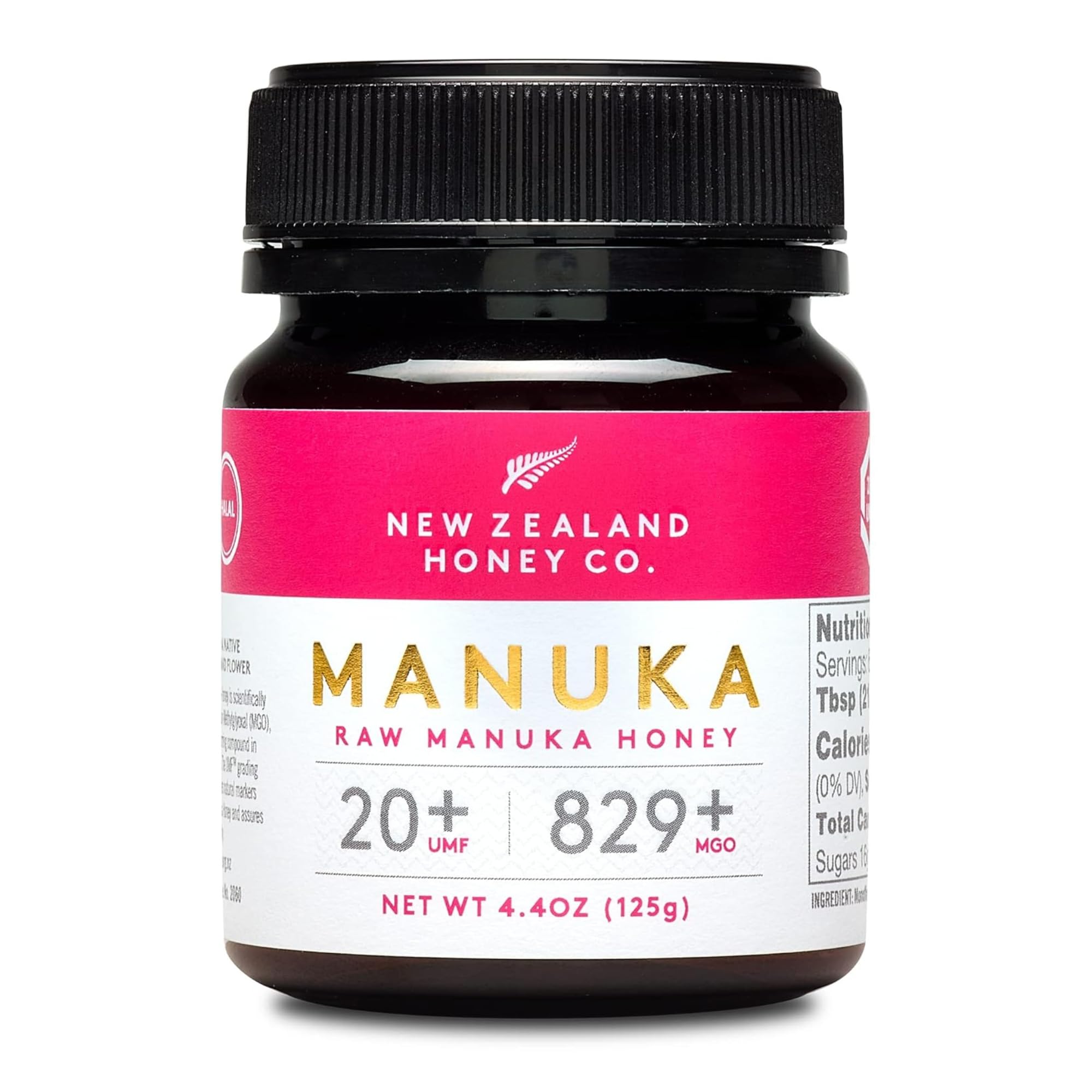 New Zealand Honey Co. Raw Manuka Honey UMF 20+ / MGO 829+ | UMF Certified | 4.4oz | Medical Grade Raw Honey