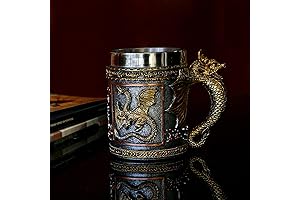 AliKiki Medieval Dungeons & Dragons Dragon Steel Coffee Mug