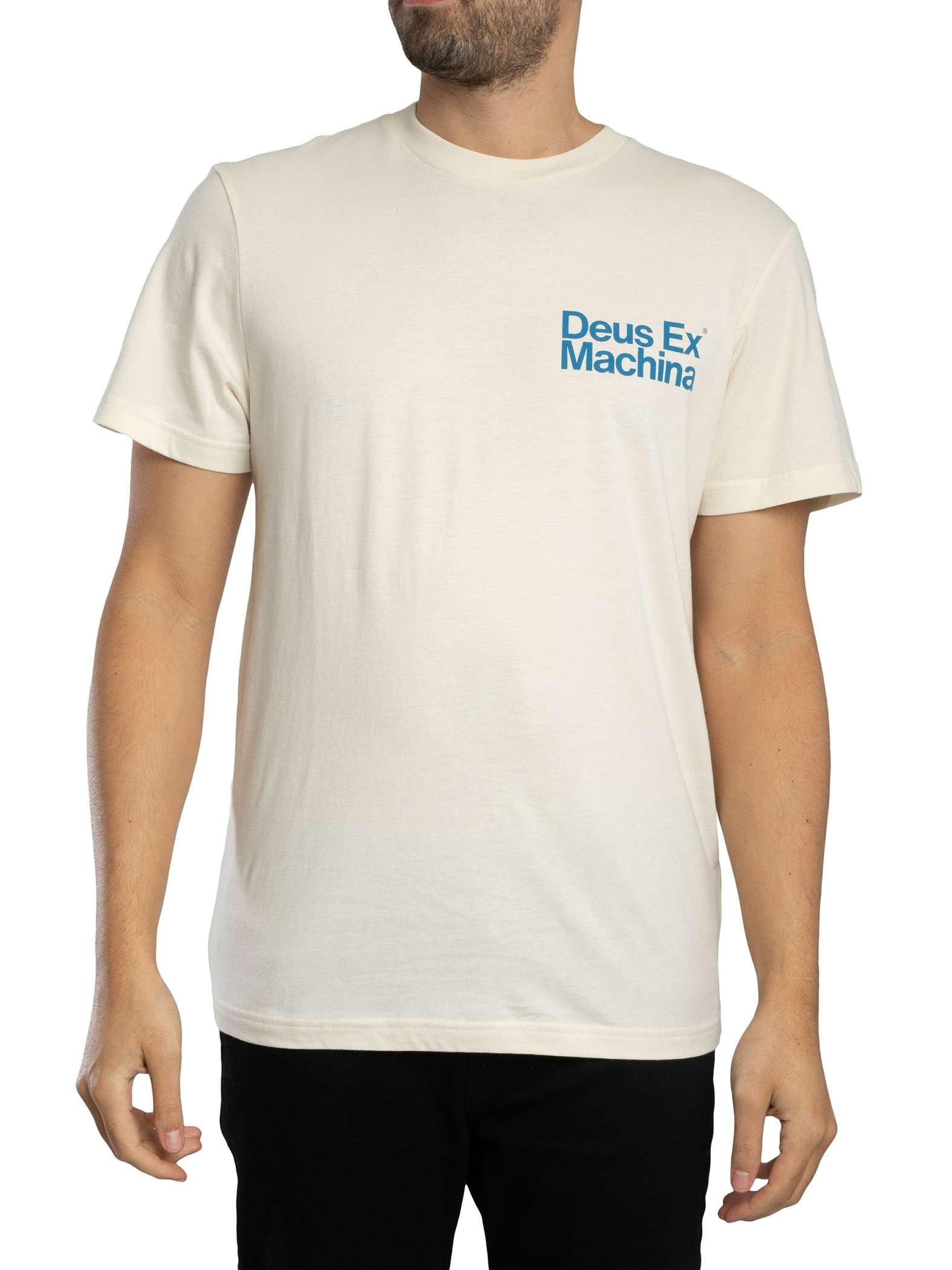 Deus Ex Machina Men's Vintage White Plenty Good Back Graphic T-Shirt