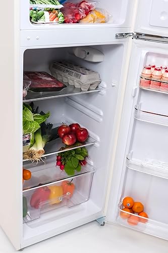 Miniatura 5 de Frigidaire, Refrigerador RETRO de 2 puertas tamaño apartamento con congelador superior, asas cromadas, 7.5 pies cúbicos