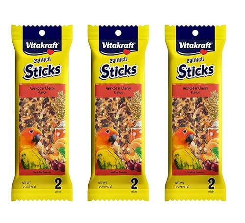 Vitakraft 3 Pack of Apricot & Cherry Crunch Sticks for