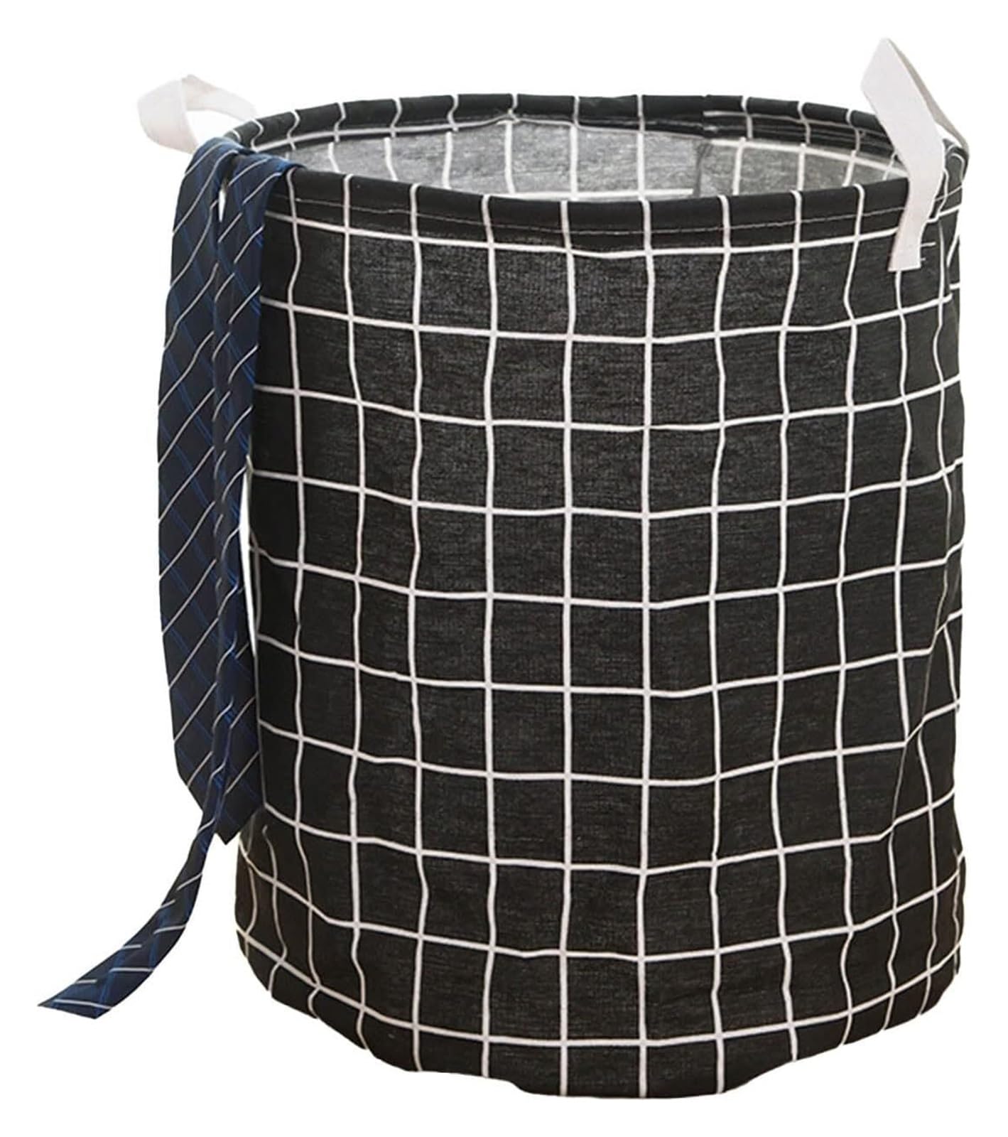 Basket Storage Box Kitchen Laundry Cotton and linen dirty clothes foldable round waterproof bucket clothes