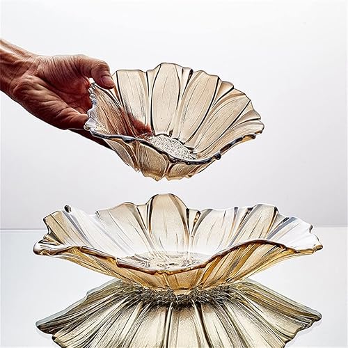 Miniatura 5 de ZHUHW - Bandeja de vidrio para frutas secas bandeja de almacenamiento de frutos secos plato de ensalada plato de escritorio recipientes de