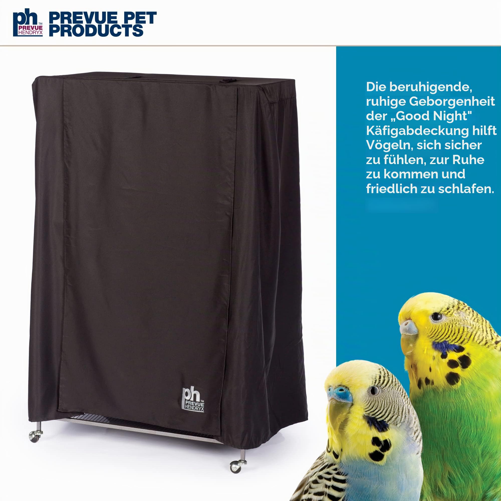 Prevue Hendryx Pet Products Good Night Abdeckung für Vogelkäfig, groß, Schwarz, 1 Stück (1er Pack)