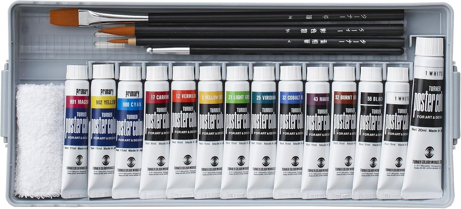 Turner color posuta-kara- Set Palette with Brush Prime Set 14B
