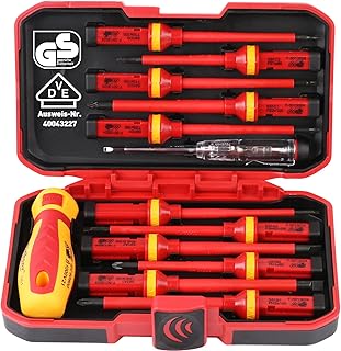 Premium Insulated Screwdrivers Set - Ultimate Electrician Screwdriver Set, 1000V Electrical Screwdriver Set Insulated Prof...