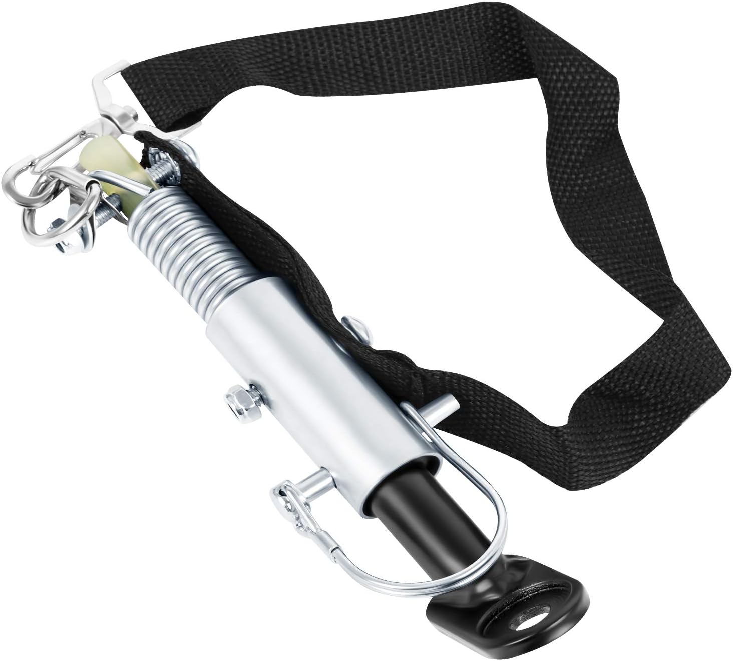 Steel Bicycle Trailer Hitch Coupler with Nylon Strap - Adapter for Mountain & Road Bikes