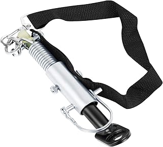 Steel Bicycle Trailer Hitch Coupler with Nylon Strap - Adapter for Mountain & Road Bikes