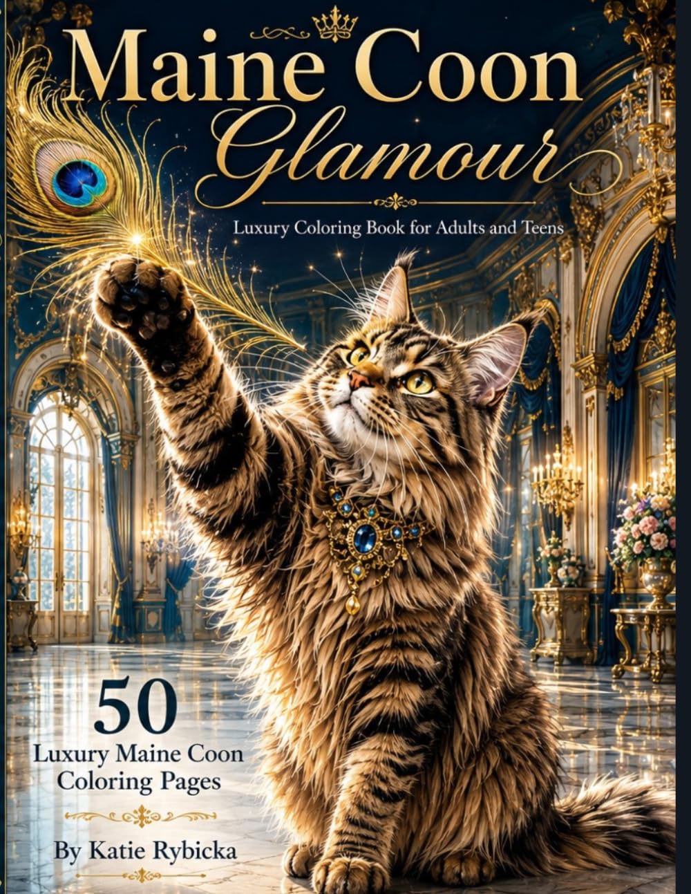 Maine Coon Glamour: Luxury Coloring Book for Adults and Teens Elegant Luxury Scenes Featuring Majestic Maine Coon Cats (Glamour Cats Coloring Books)