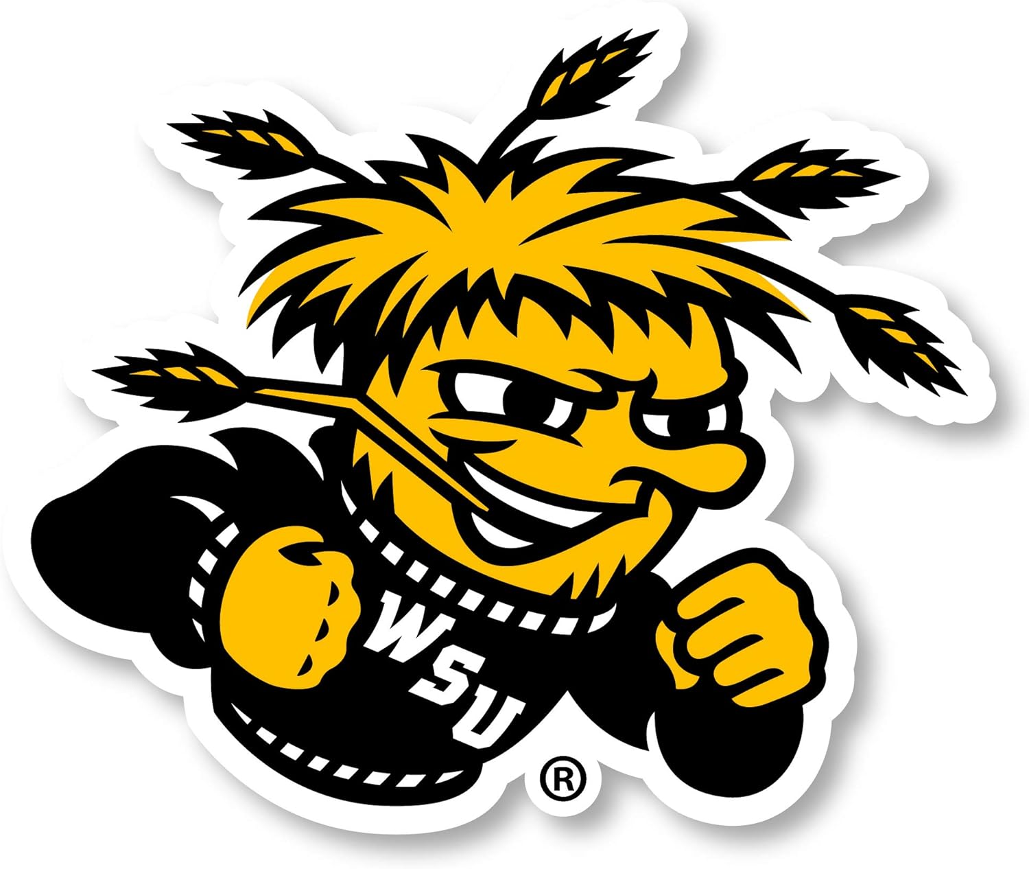 Wichita State Shockers 10 Inch Vinyl Mascot Magnet 4-Pack Officially Licensed Collegiate Product