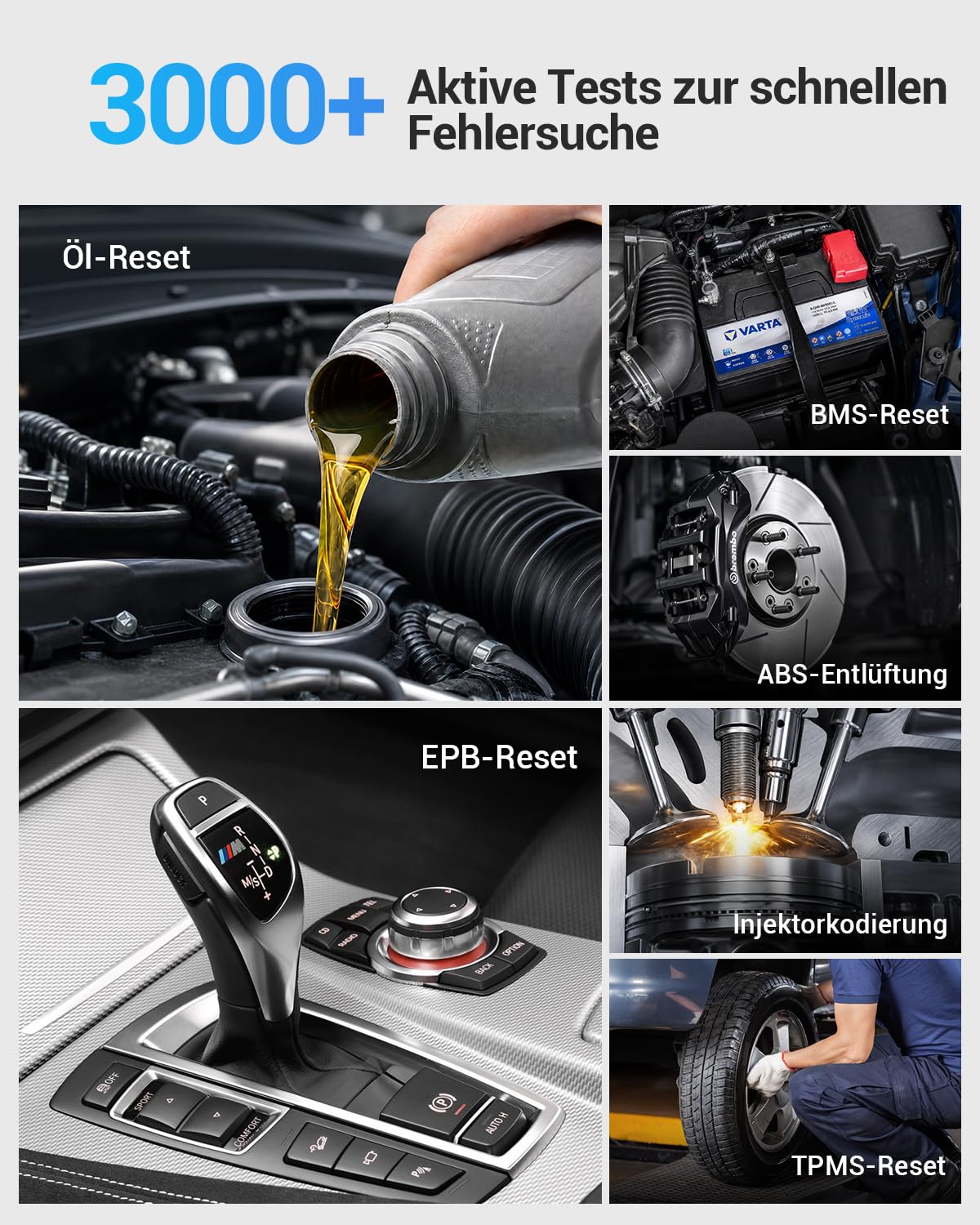 XTOOL A30M OBD2 Diagnosegerät Bluetooth, Diagnosegerät Auto mit Bidirektionaler für Alle Systeme, Kfz-Auslesegerät für Android/iOS mit 26+ Resets (Öl/ABS/BMS/DPF), CAN FD, Lebenslange Updates